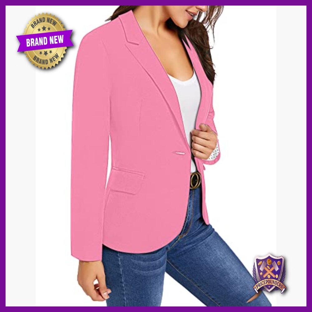 Polyester Blazer Notched Lapel Button Closure Poc… - image 6